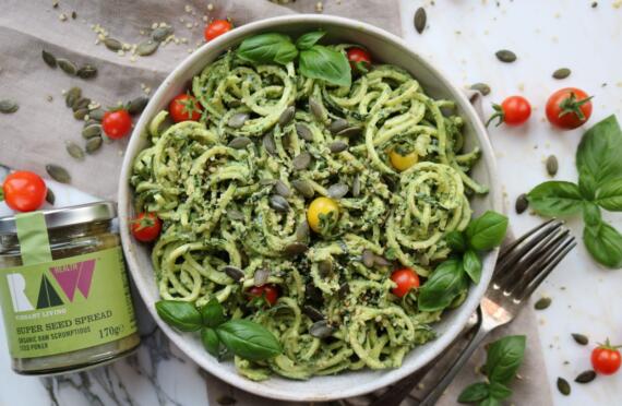 Raw Super Seed Pesto Zoodles image