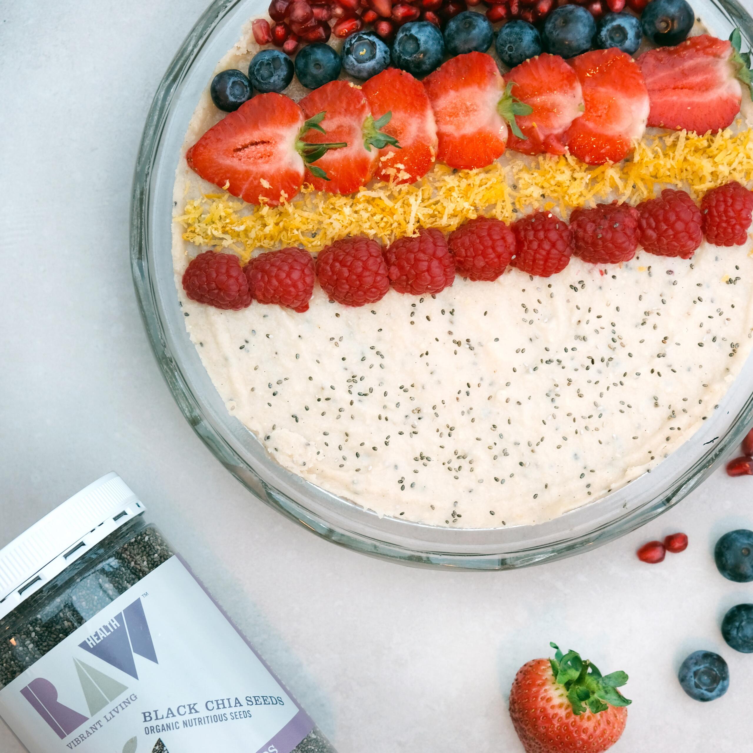 Lemon & Chia Cheesecake | Raw Vibrant Living