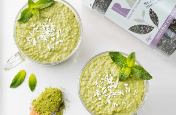 Matcha Chia Seed Pudding image