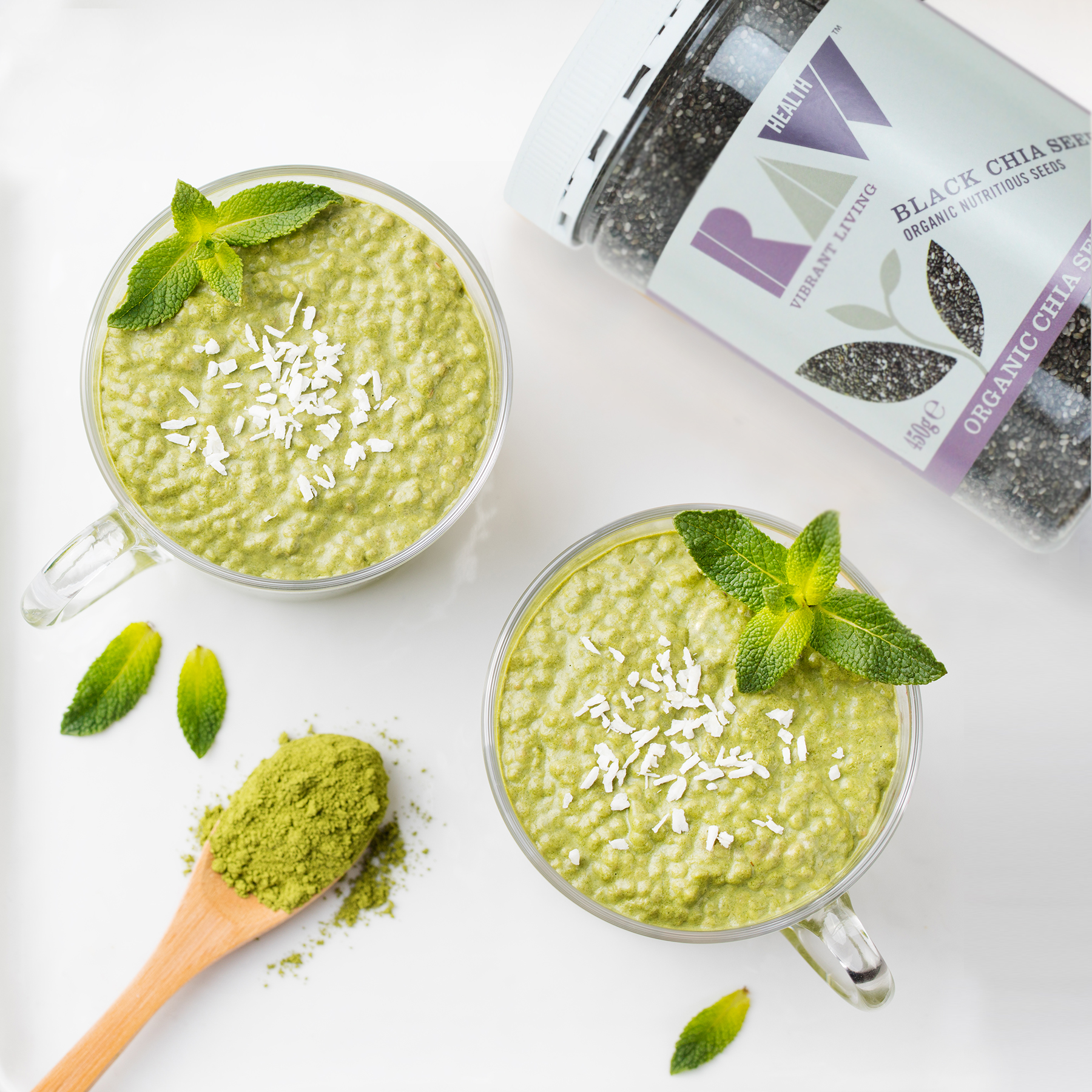 Matcha Chia Seed Pudding | Raw Vibrant Living