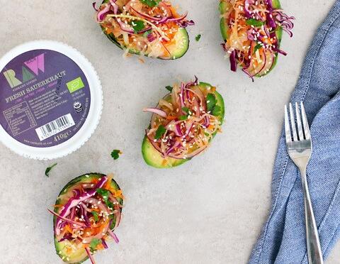Stuffed Avocados with Asian Slaw image