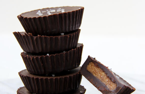 Salted Raw Chocolate Almond Butter Cups image
