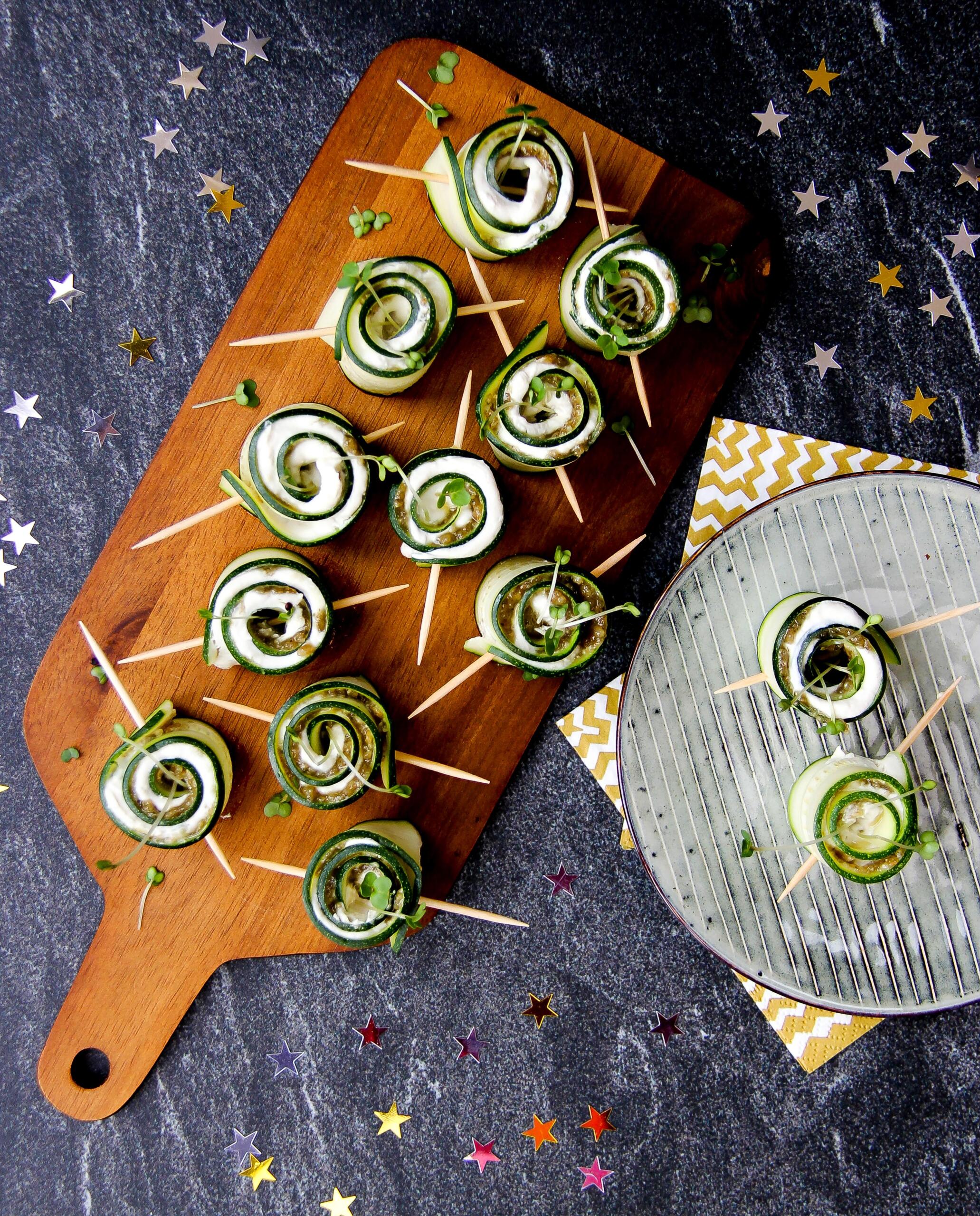 Courgette and Cashew Cheese canapés | Raw Vibrant Living