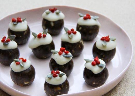 Raw Energy Ball Christmas Puddings image