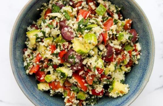 Raw Mediterranean Cauliflower Couscous Salad image