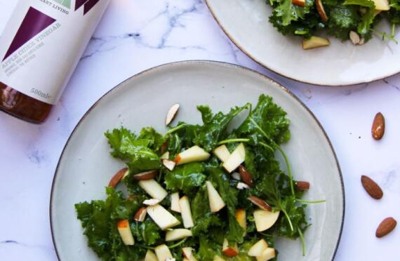 Raw Kale, Apple & Almond Salad image