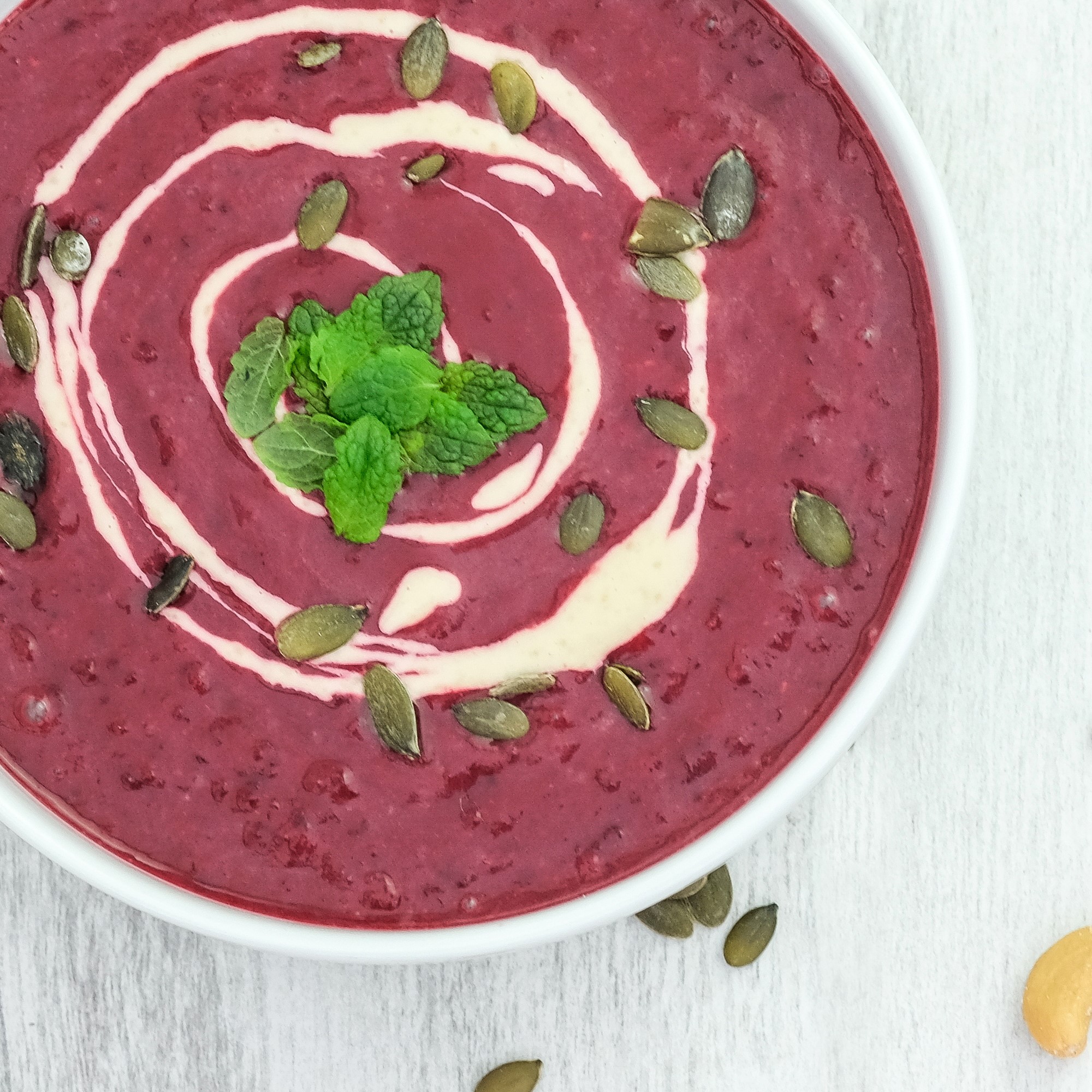 Raw Beet and Avocado Soup with Cashew Cream | Raw Vibrant Living