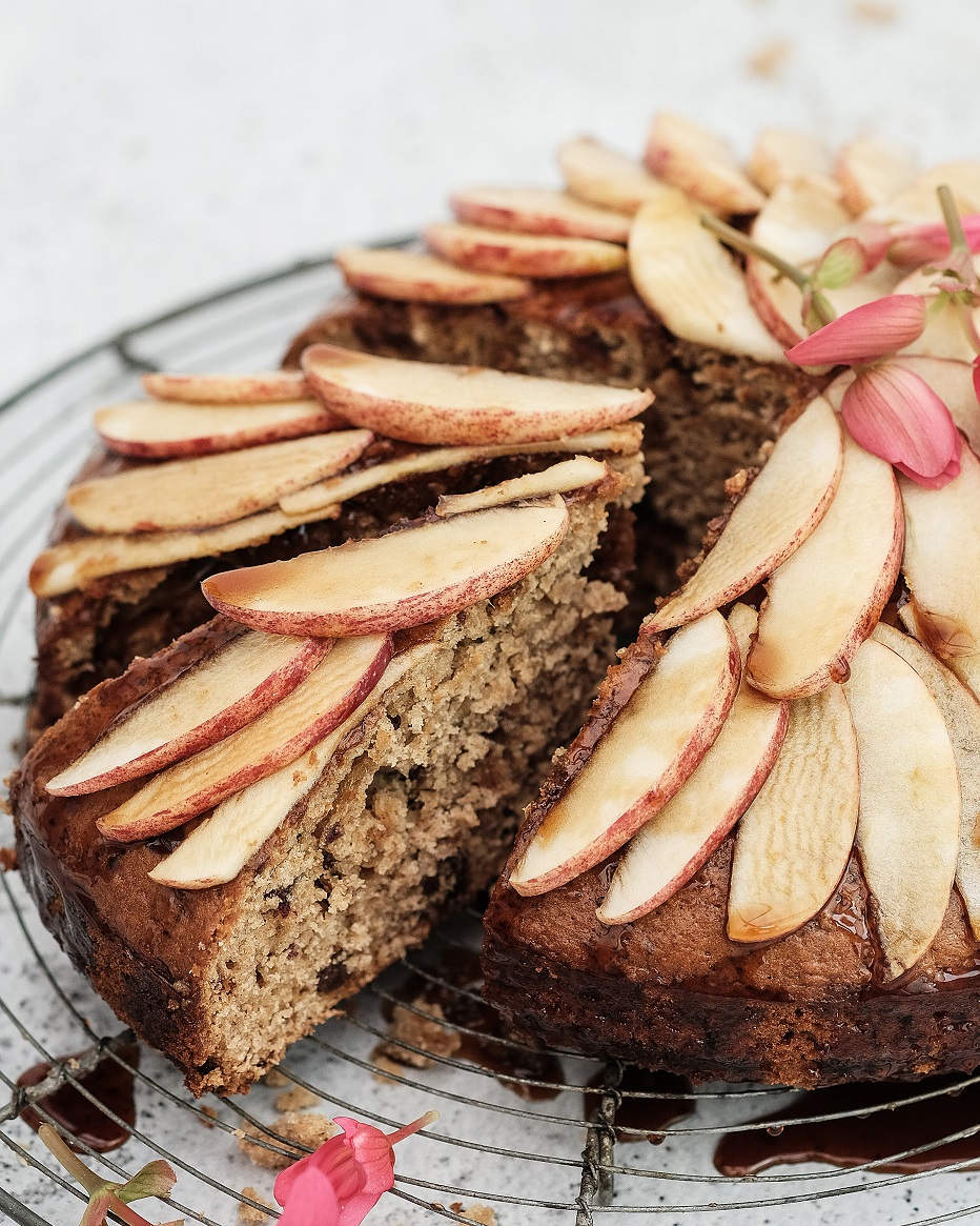 Apple Cake with Apple Cider Vinegar Glaze | Raw Vibrant Living