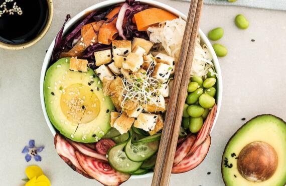 Healthy Vegan Poke Bowl image