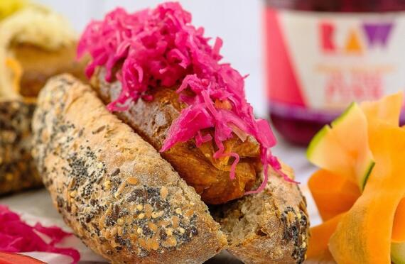 Vegan Veggiewurst with Sauerkraut image