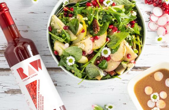 Apple and Pear Salad with Pomegranate Vinaigrette image