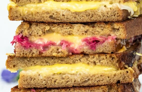 Vegan Grilled Cheese with Sauerkraut image