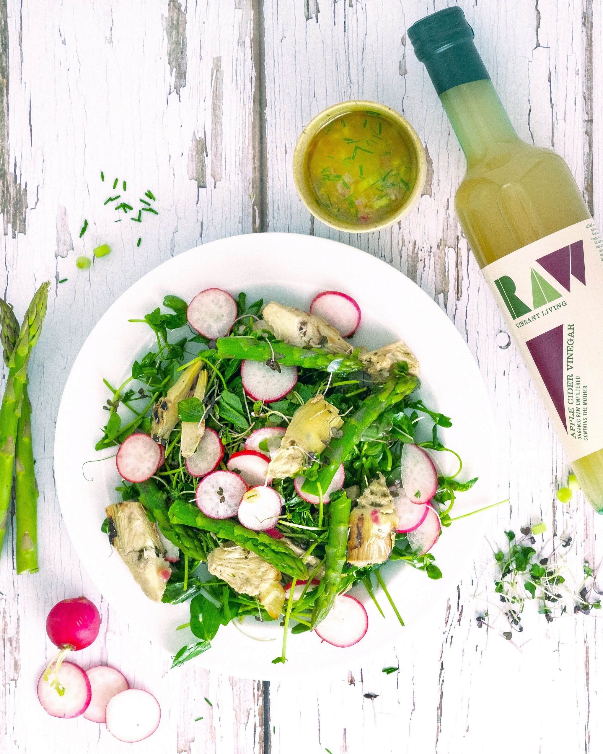 Artichoke and Asparagus Spring Salad | Raw Vibrant Living