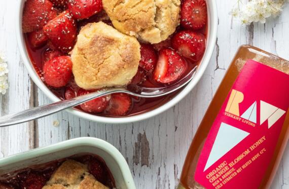 Healthy Strawberry Cobbler image