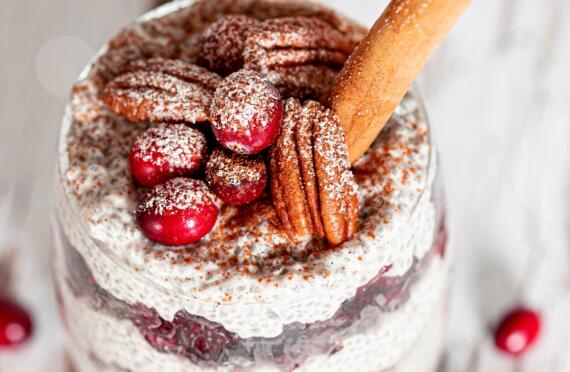 Christmas Spiced Kefir Chia Pudding image