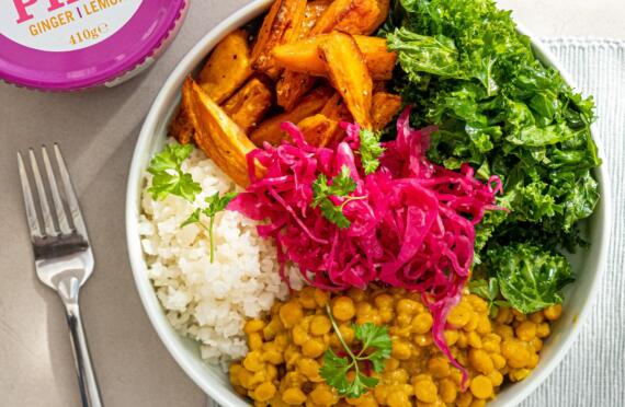 Curried Lentil & Sweet Potato Nourish Bowl image