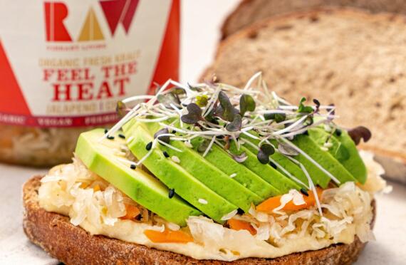 Spicy Avo Sauerkraut Toast image
