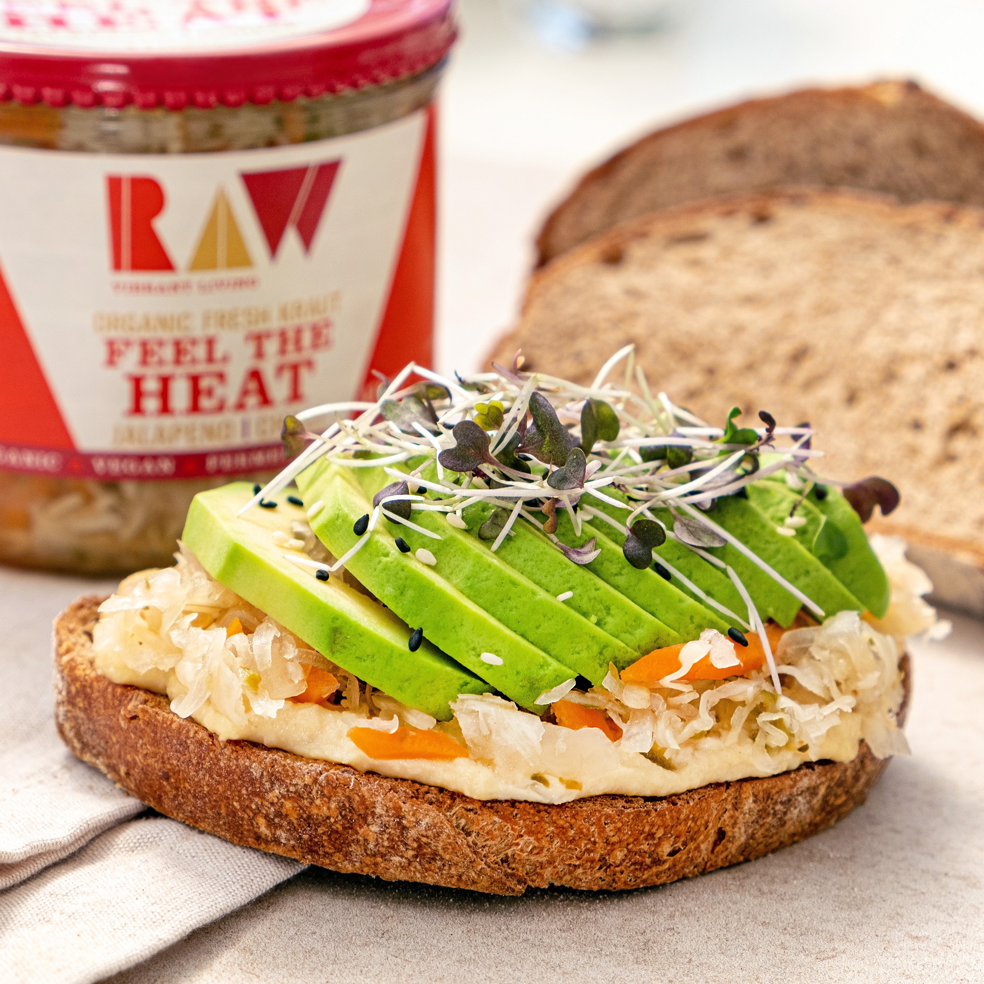Spicy Avo Sauerkraut Toast | Raw Vibrant Living
