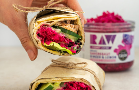 Hummus and Sauerkraut Wraps image
