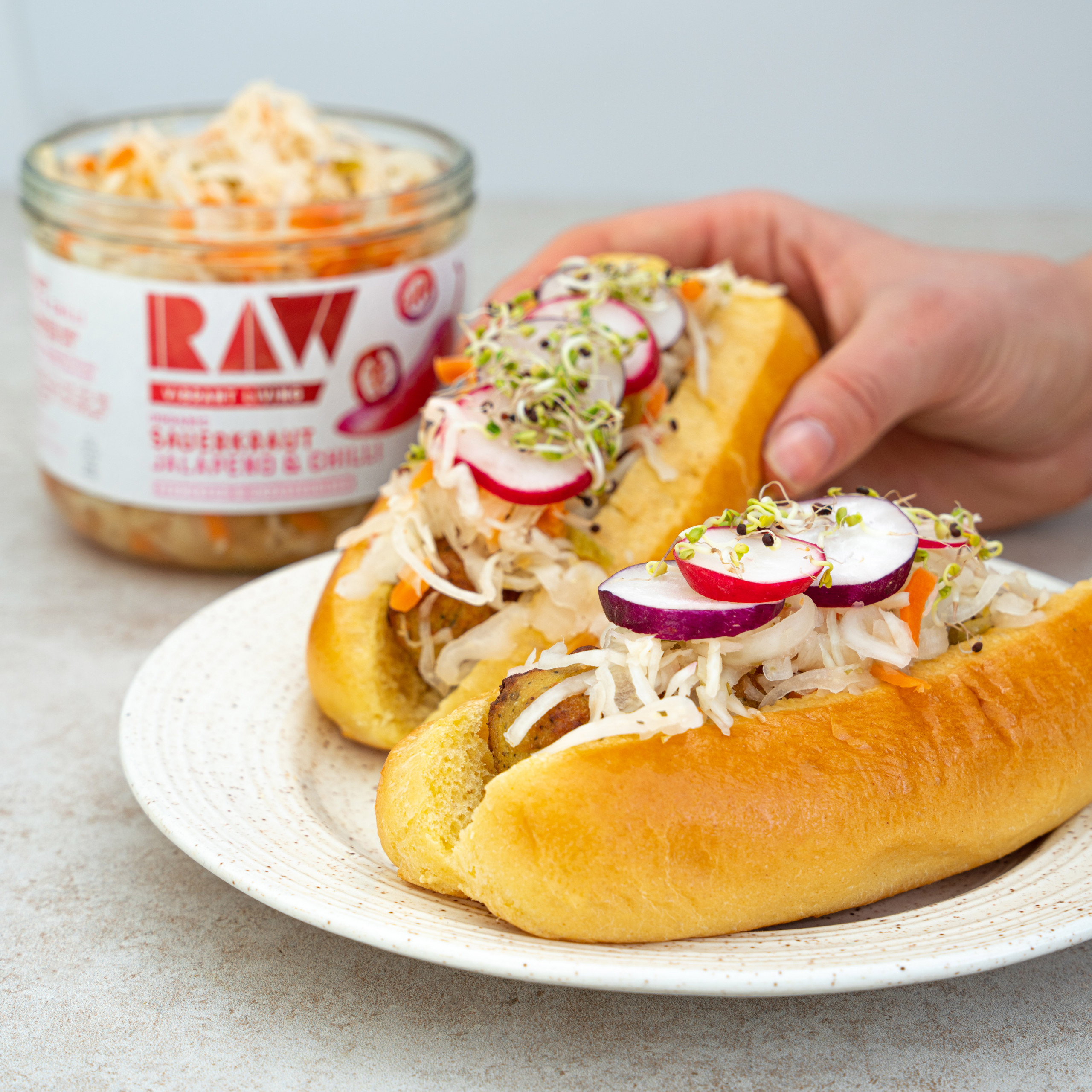 CHILLI SAUERKRAUT HOT DOG | Raw Vibrant Living