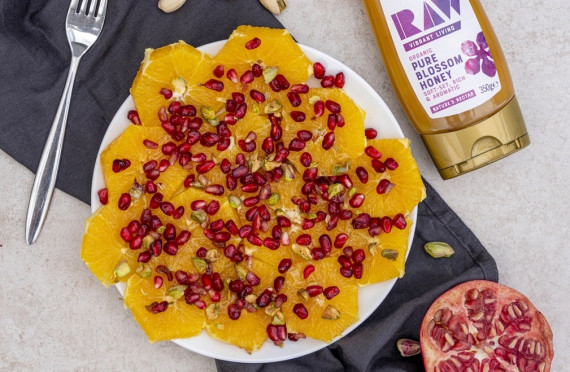 POMEGRANATE, ORANGE AND PISTACHIO SALAD image