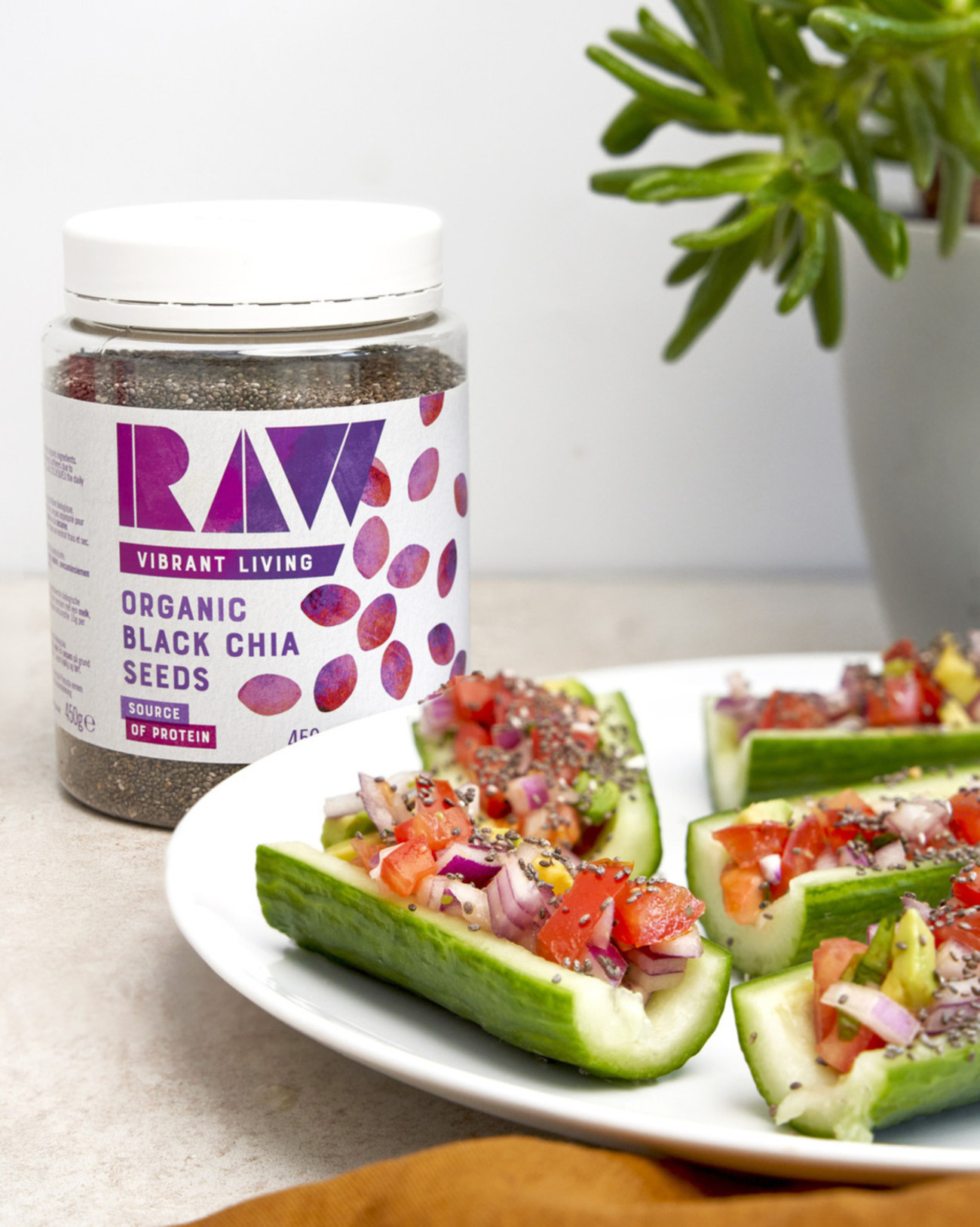 Gut-loving Stuffed Cucumber Boats | Raw Vibrant Living