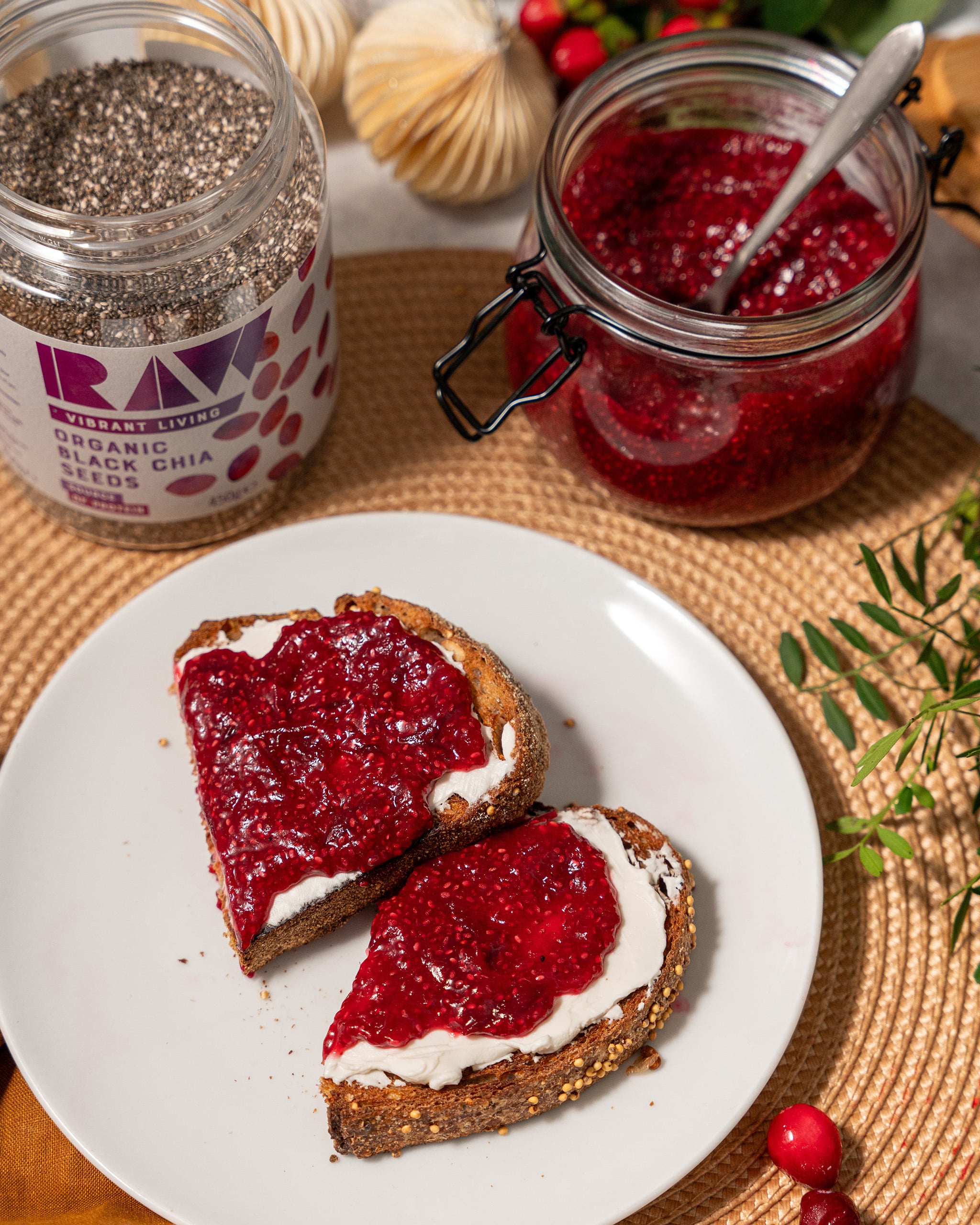 Easy Cranberry Chia Jam | Raw Vibrant Living
