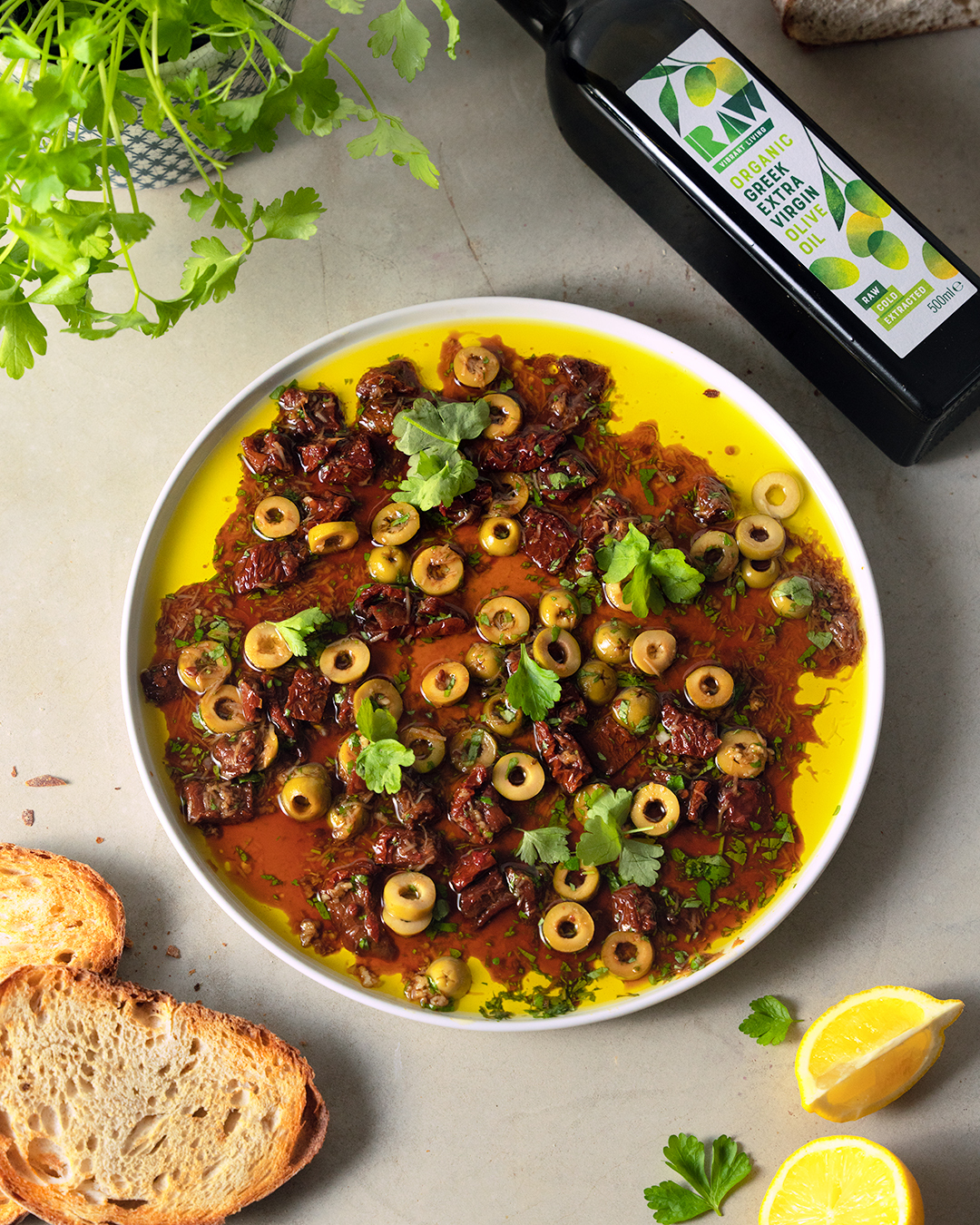 Gut-Friendly Loaded Olive Oil | Raw Vibrant Living