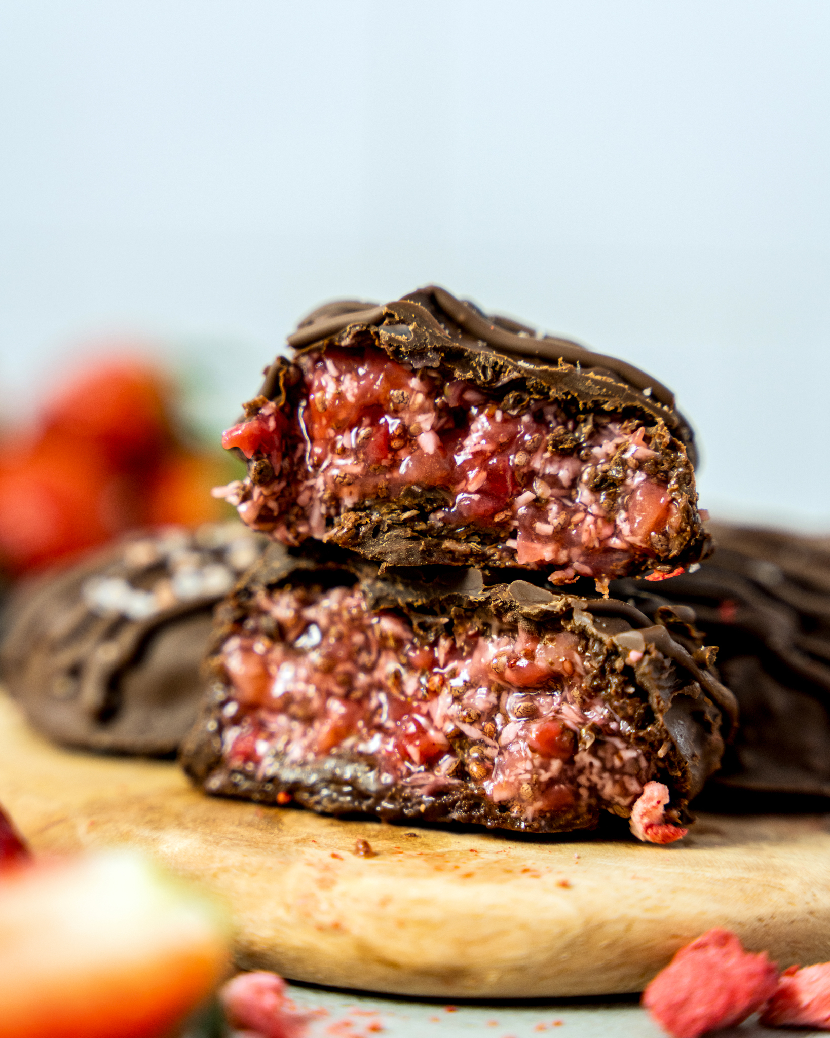 Gut-Friendly Strawberry Chia Seeds Pudding Bites | Raw Vibrant Living