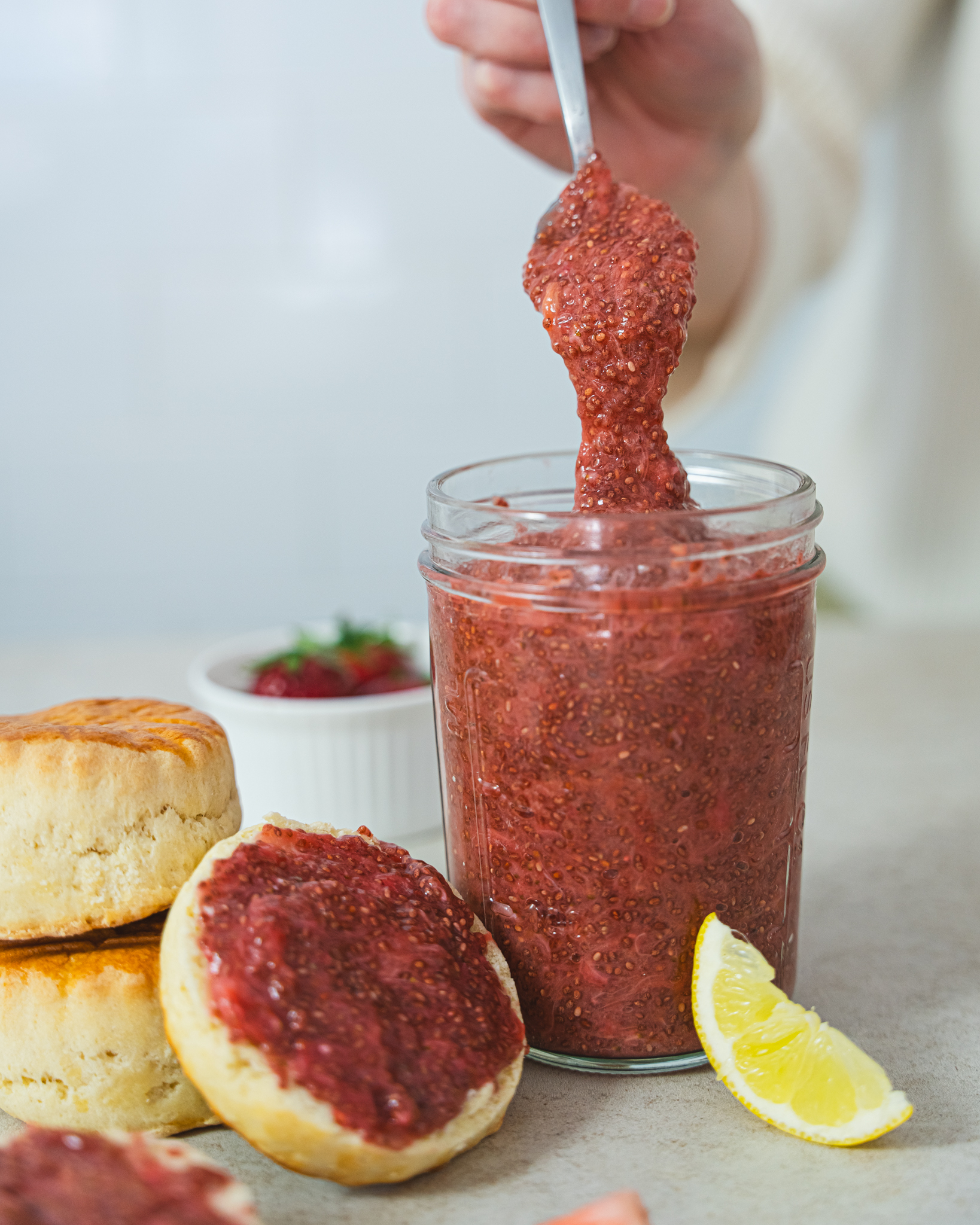 Gut-friendly Strawberry Rhubarb Chia Jam | Raw Vibrant Living